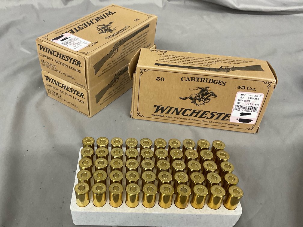 Winchester 45 Colt 250gr Flat Nose Cowboy Action Loads (150)