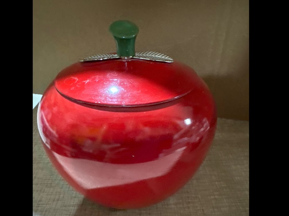 Aluminum Apple Cookie Jar
