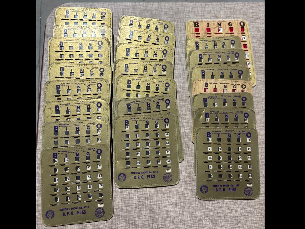 Glendive Lodge B.P.O. Bingo Hard Cards