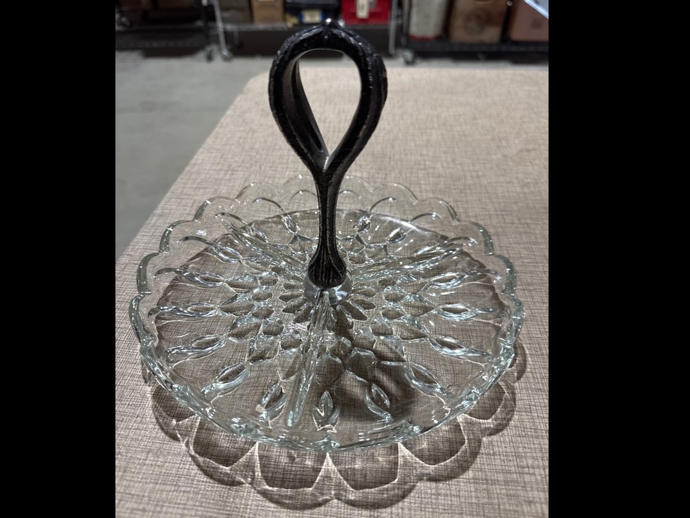 Glass Divided Relish Dish