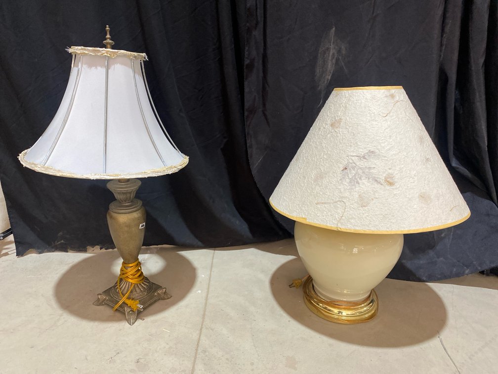 Table Lamps with Shades Lot of 2