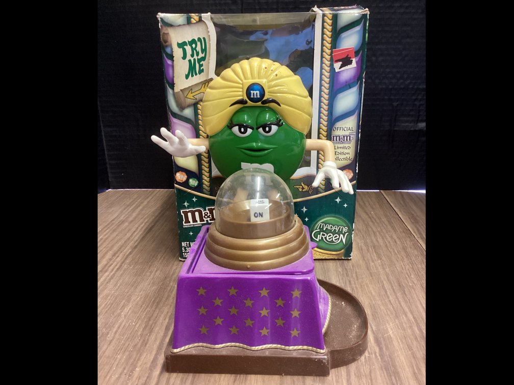 M&M Madame Green Fun Fortunes Candy Dispenser