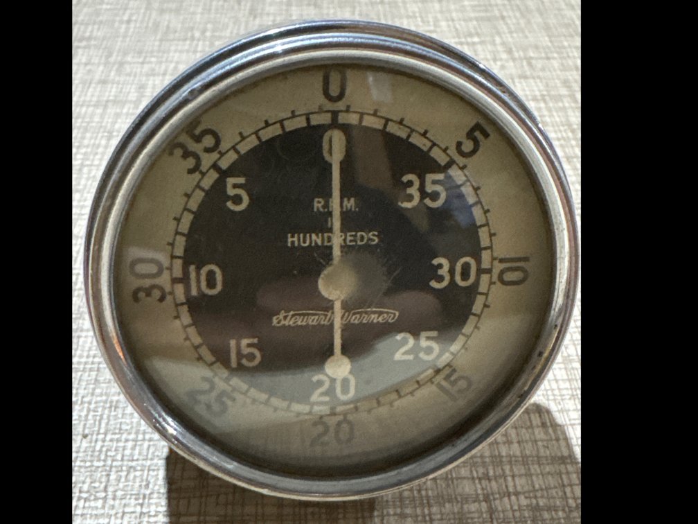 Stewart Warner Manual Tach Gauge (RPM’s)