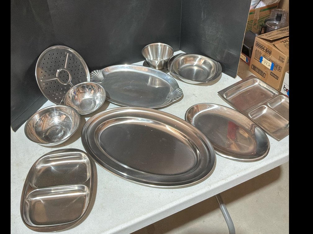Assorted Stainless Steel Serving Ware