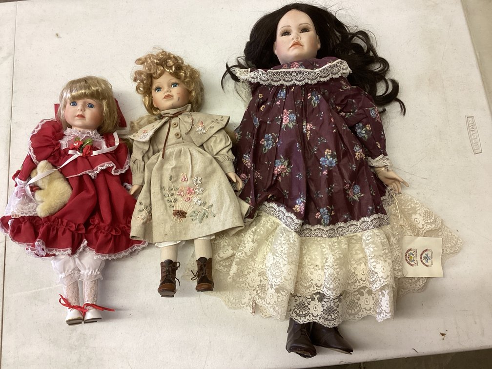 Three Porcelain Dolls