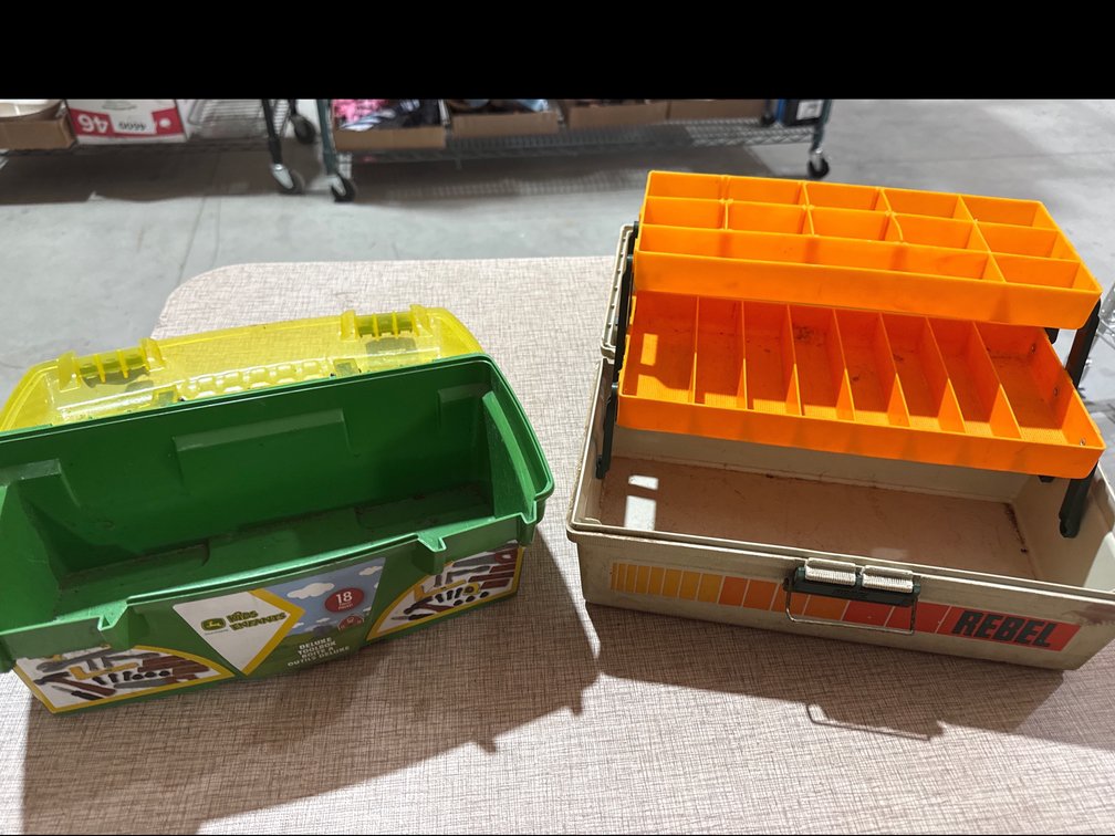 Rebel 520 Tackle Box and Kids John Deere Toolbox