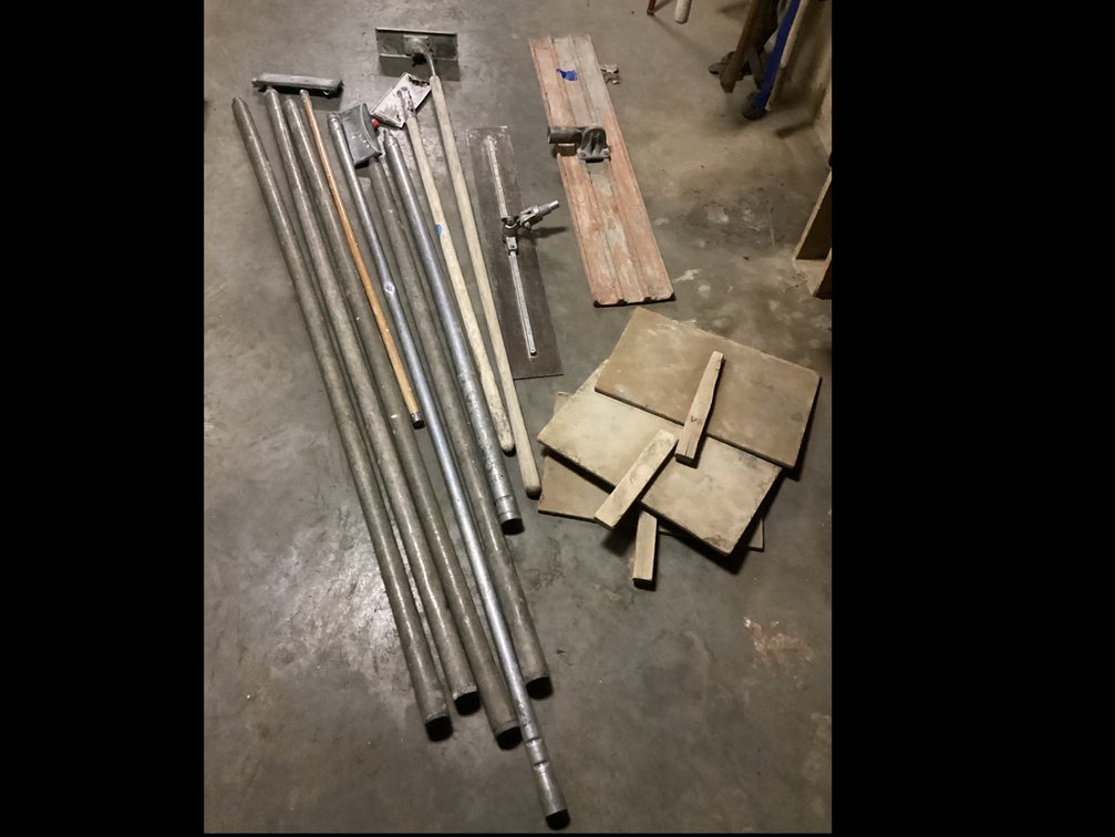 Cement Tools, Bull Floats, Aluminum Extensions Handles Hand Paddles