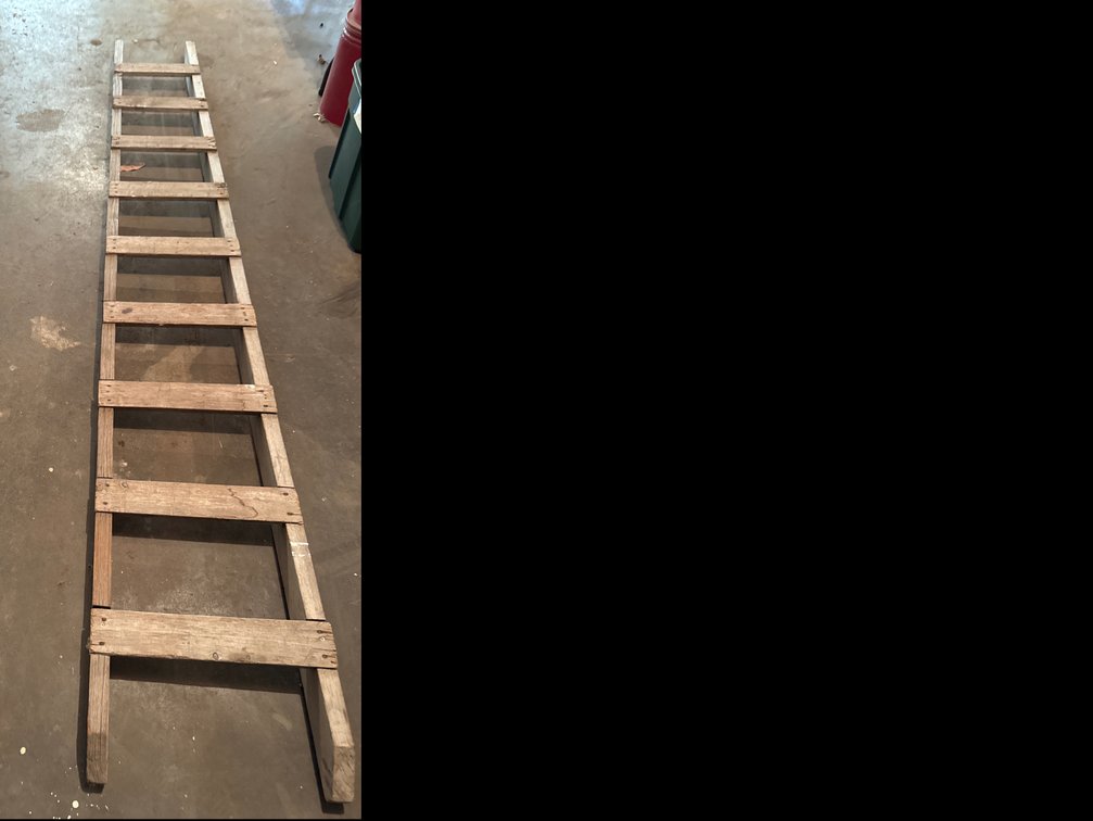Wood Ladder 9 1/2 ft tall