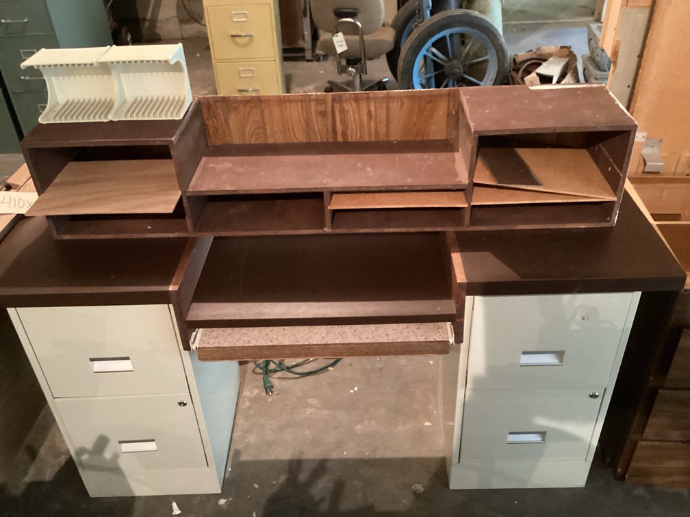 Home Made Desk With Filing Cabinets