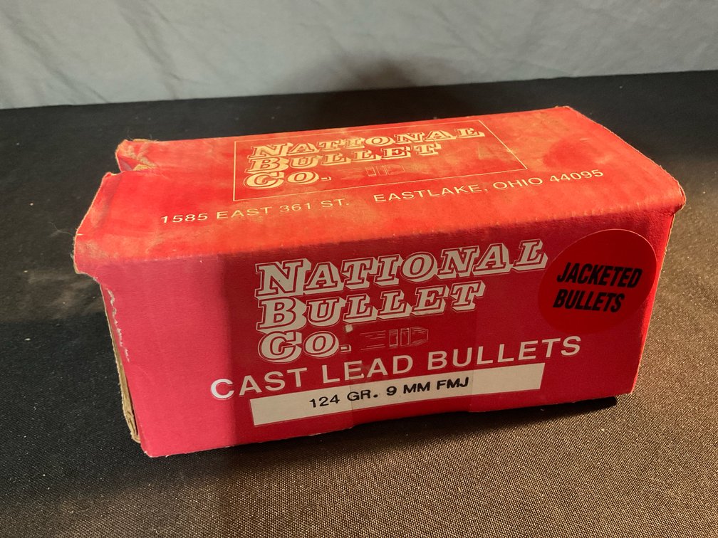 National 9mm 124gr FMJ Bullets (500)