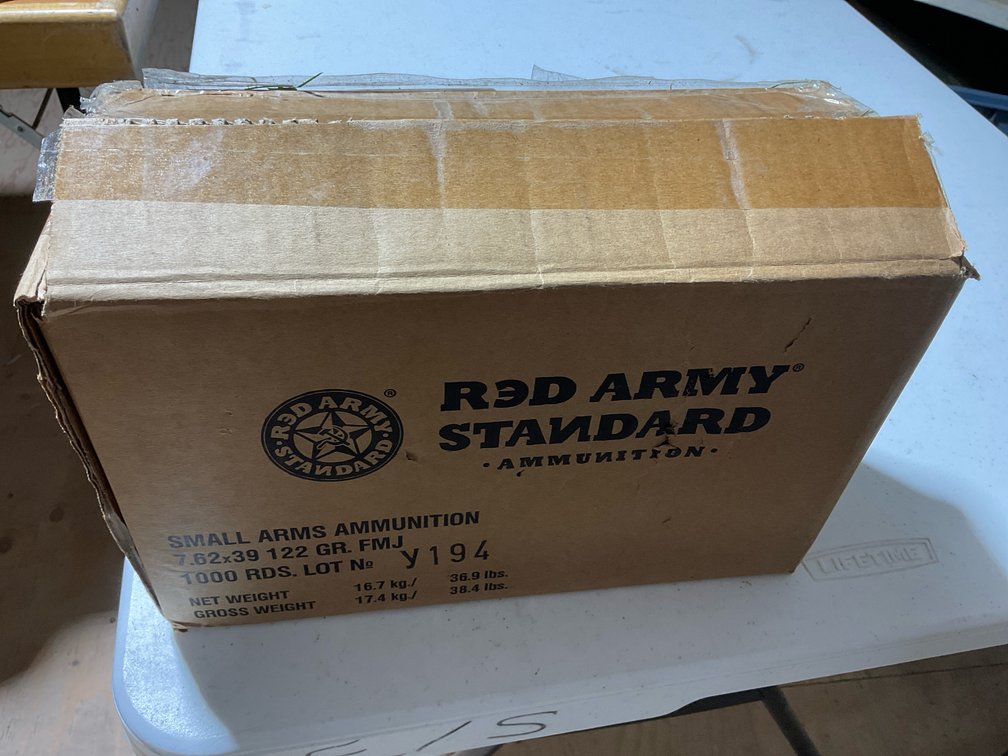Red Army 7.62x39 122gr FMJ Ammo (1000)