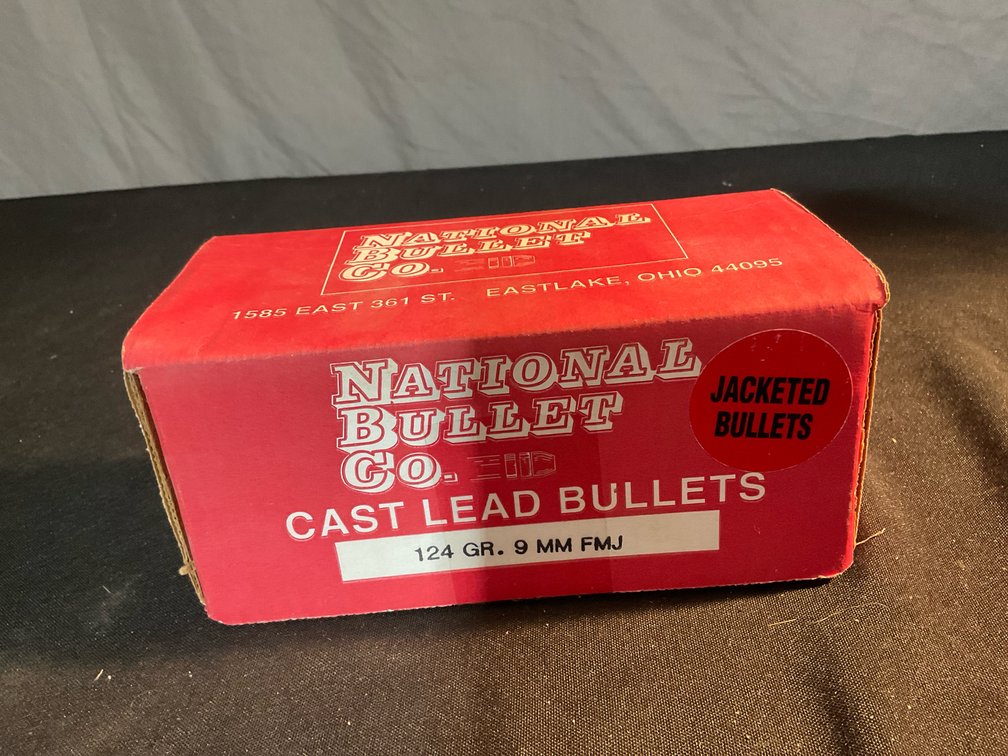 National 9mm 124gr FMJ Bullets (500)