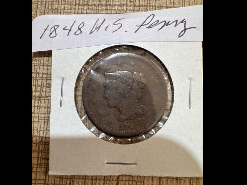 1848 U.S. Penny