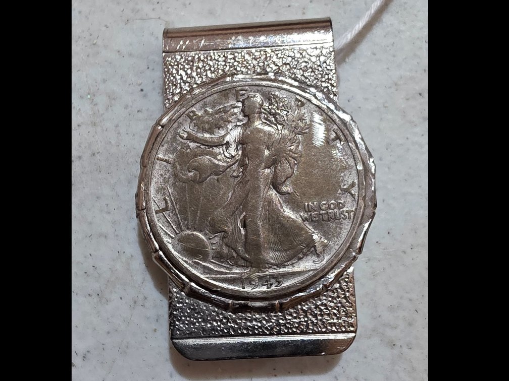 Silver Walking Liberty Half Dollar Money Clip