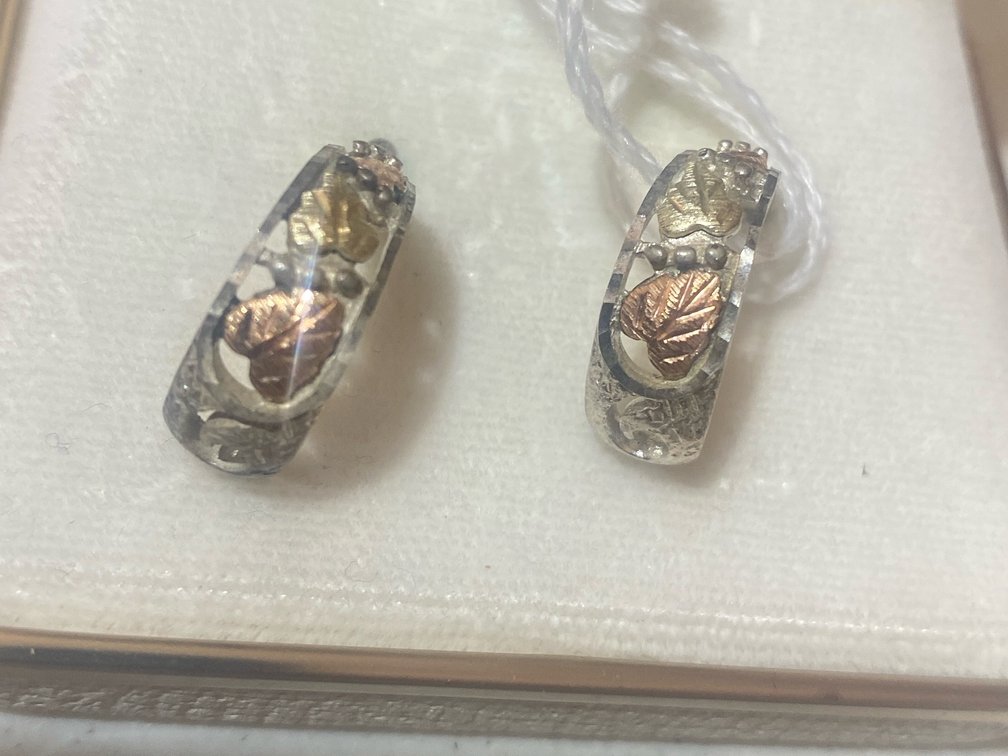 Black Hills Gold & Silver Earrings