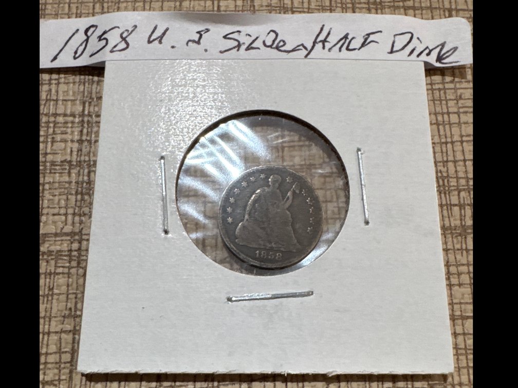 1858 U.S. Silver Half Dime