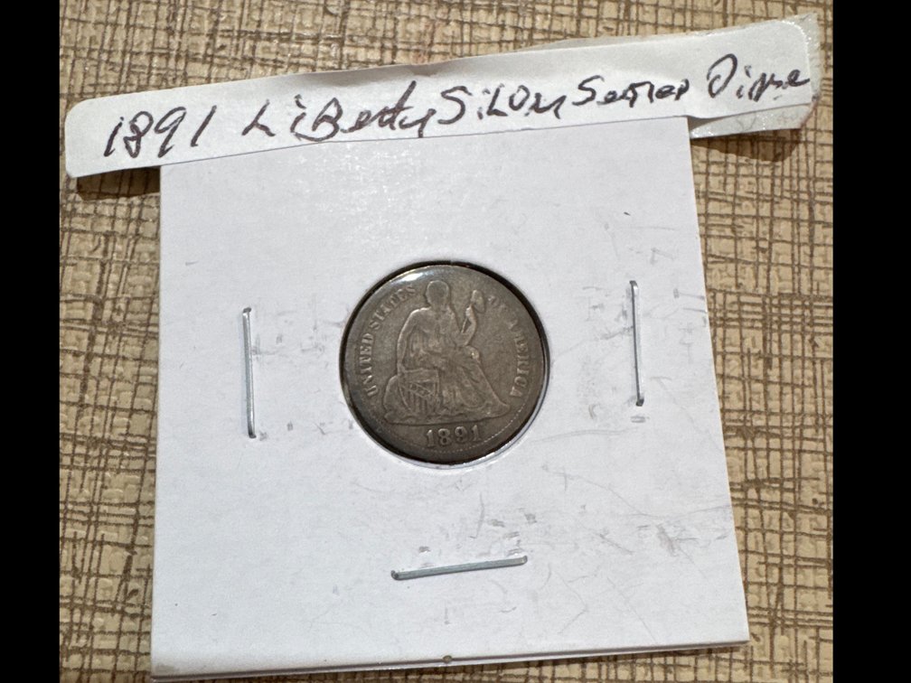 1891 Liberty Silver Seated Dime