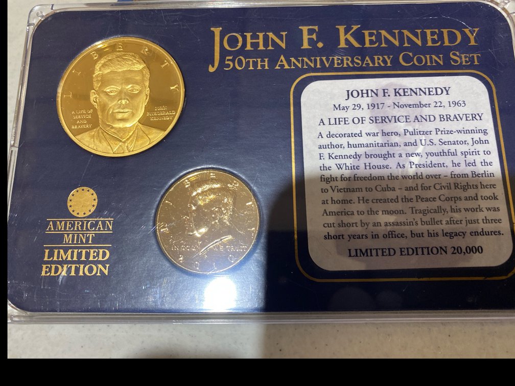 John F Kennedy 50th Anniversary Coin Set