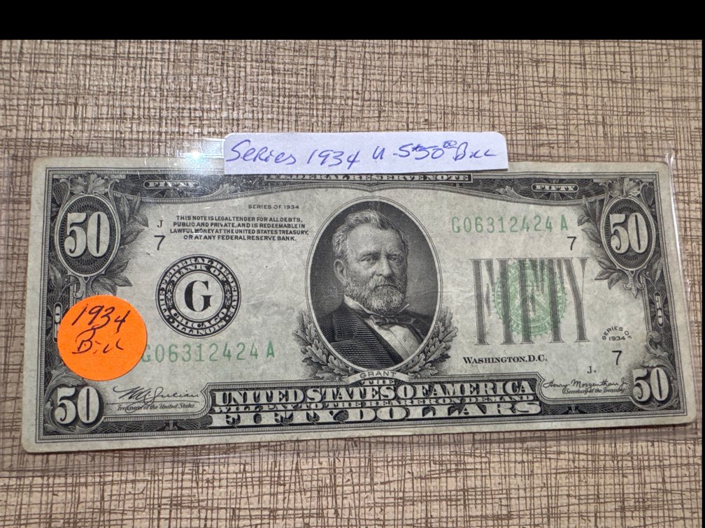 Series 1934 U.S. $50 Bill