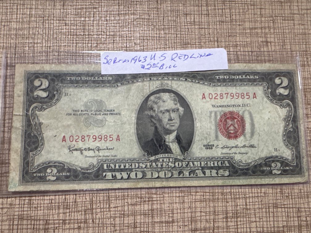 Series 1963 U.S. Redline $2 Bill