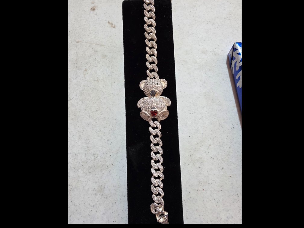 Nov Sterling Silver Bear Bracelet
