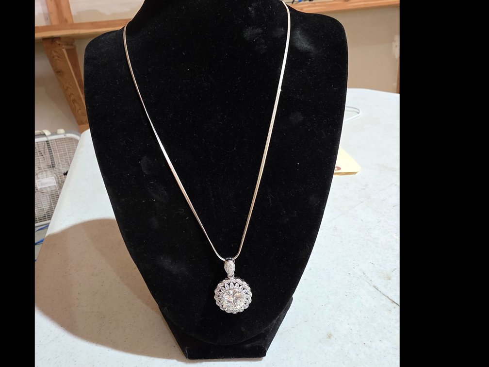 Sterling and Cubic Zirconia Necklace