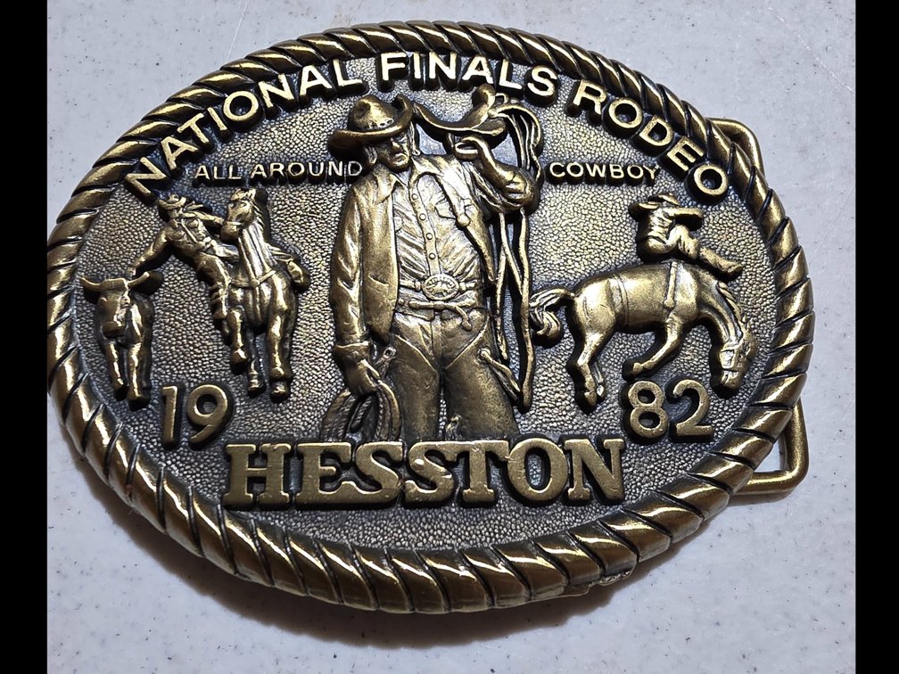 Hesston National Finals Rodeo Eighth Edition  Collectors Belt Buckle