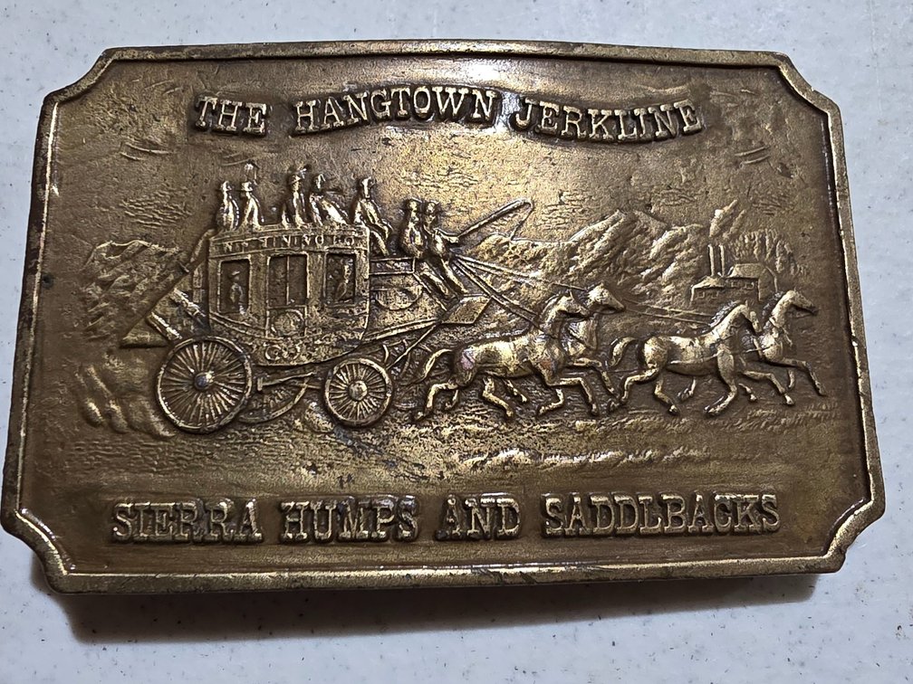The Hangtown Jerkline Brass Beltbuckle