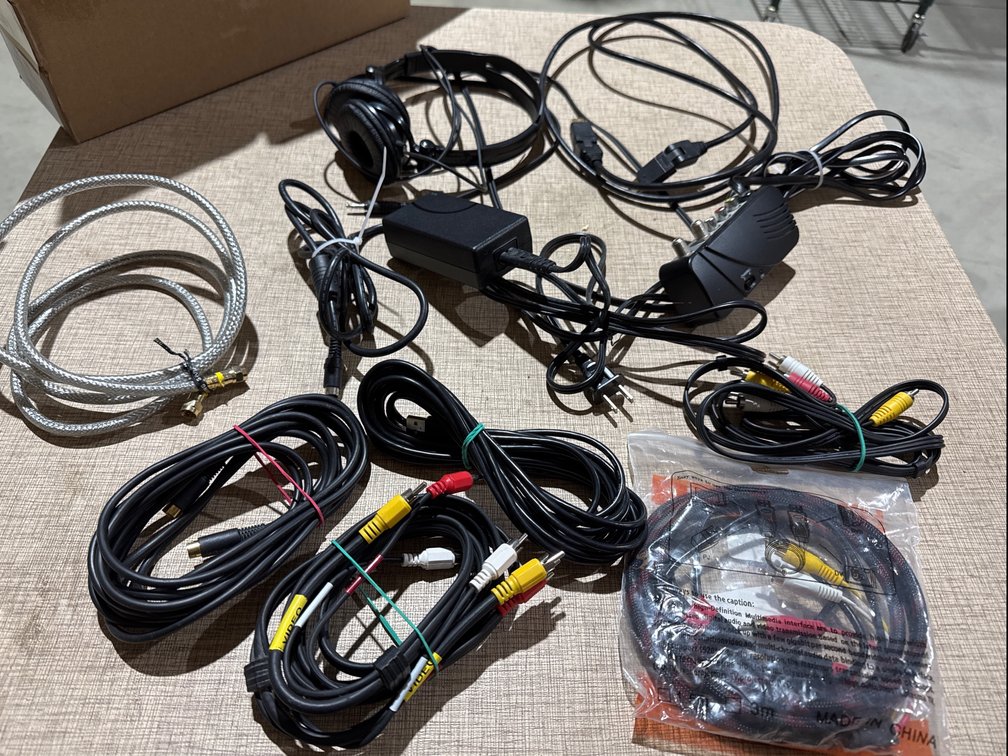 HDMI Cords, Modulator  and Sony Headphones