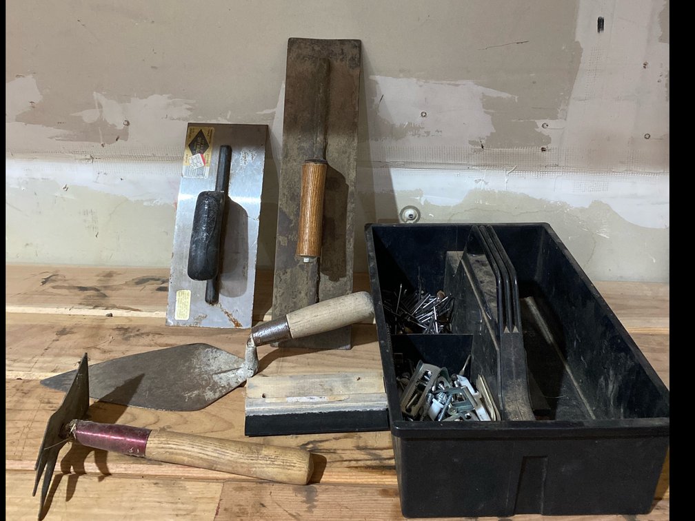 Plastic Tote with Tools