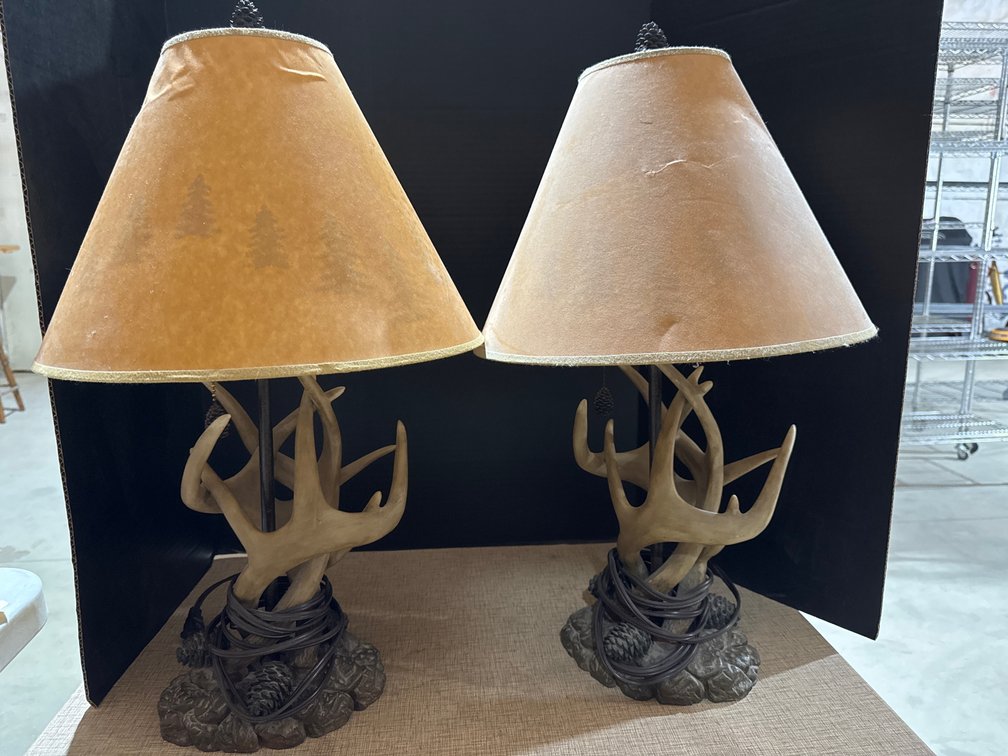 Rustic Antler Table Lamps