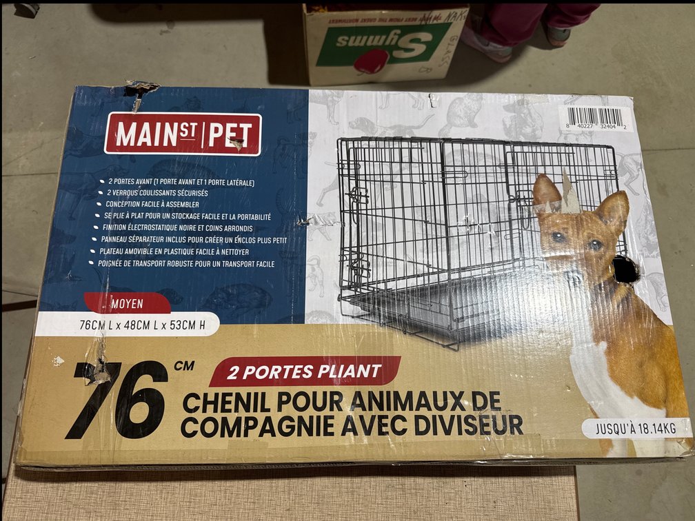Main ST Pet Crate W/Divider