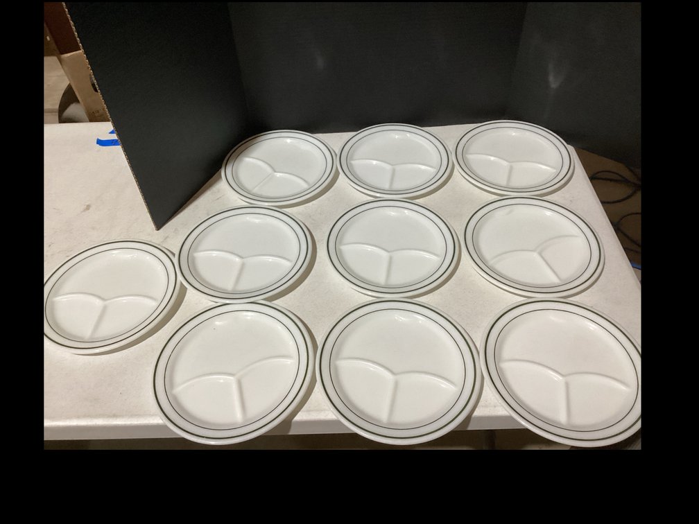Glass Sectional Plates by Corning