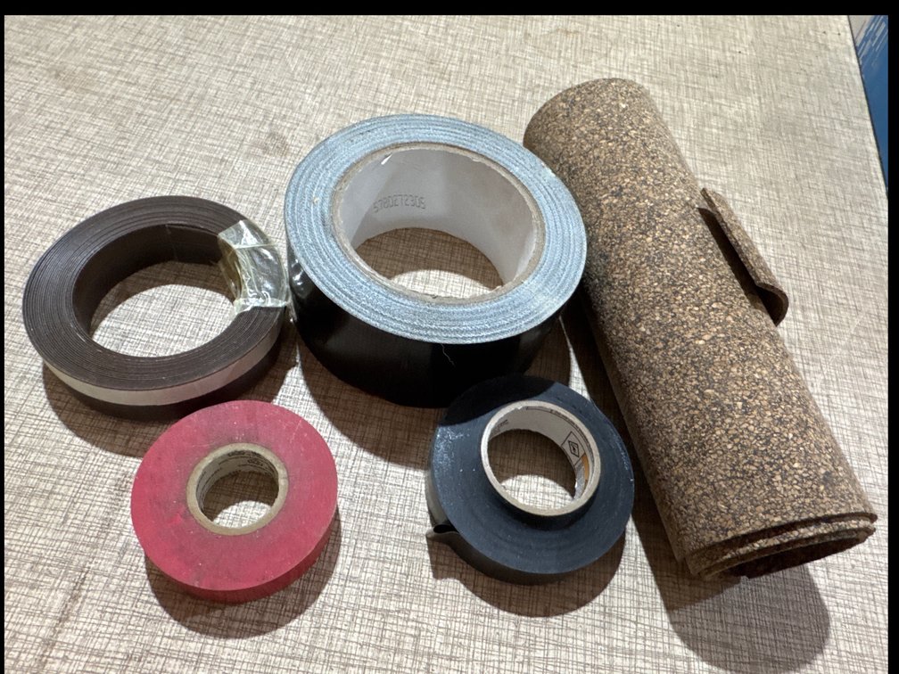 Assorted Tape and Cork Rubber Sheet Gasket