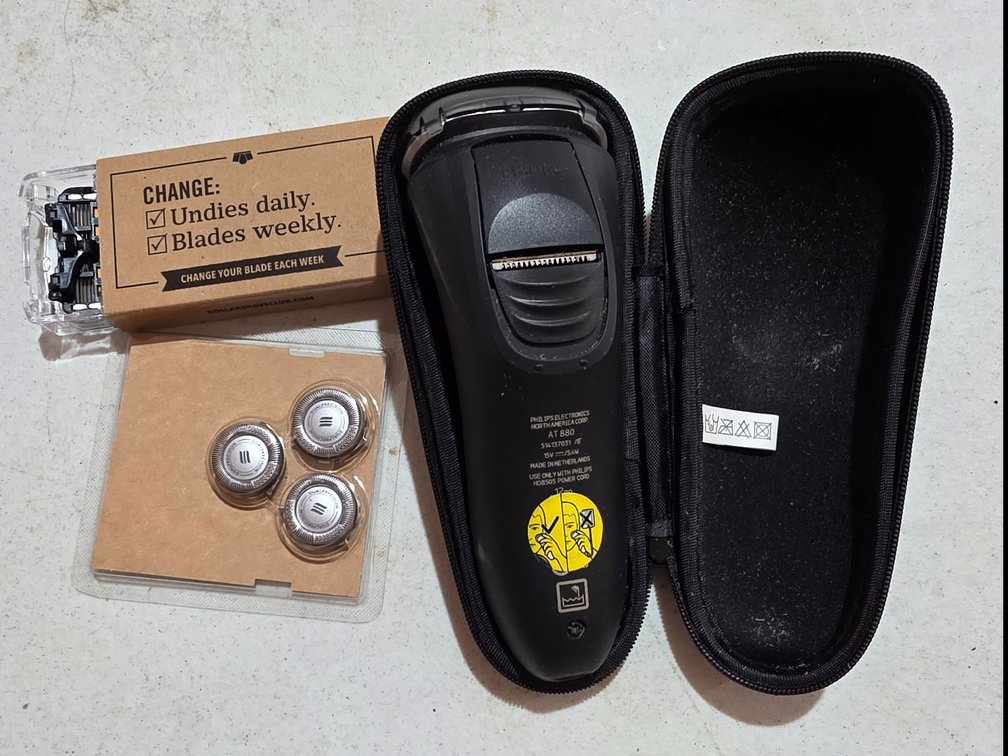 Phillips Electric Razor, Razor Heads, Razor Blades