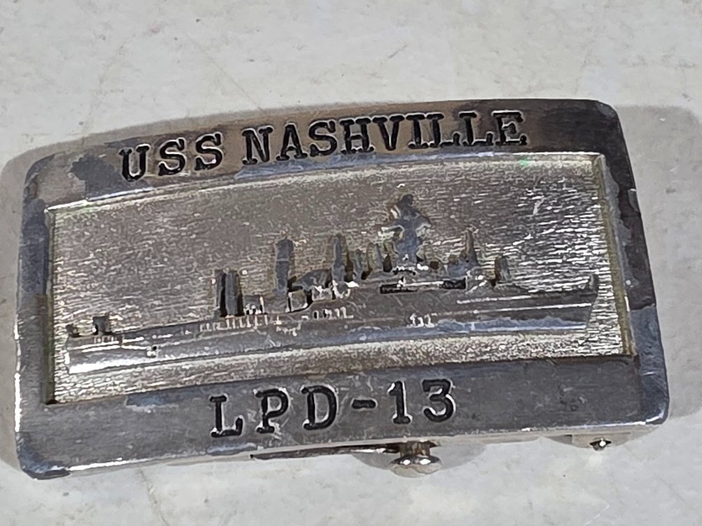 USS Nashville L P D-13 Beltbuckle