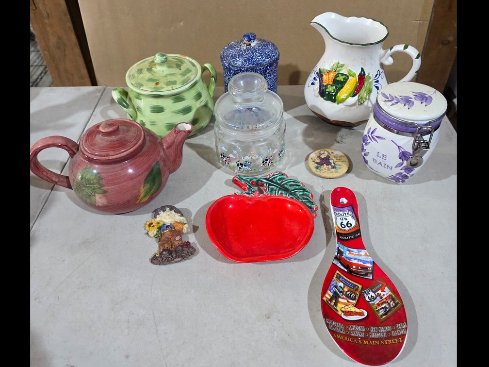 Tea Pots, Spoon Rests, Magnets, Jars