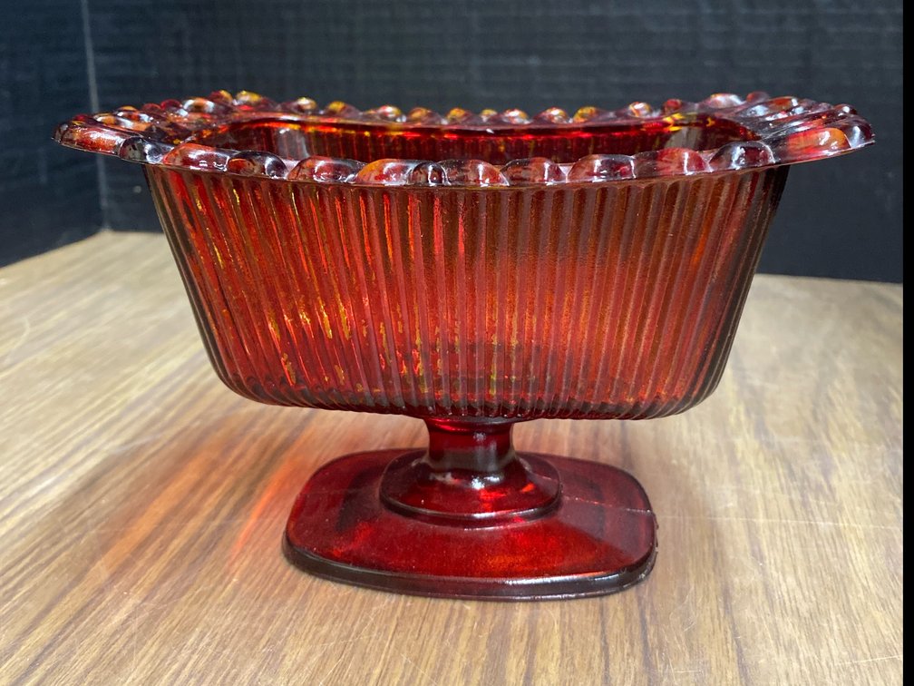 1981 Indiana Glass Pedestal Candy Dish
