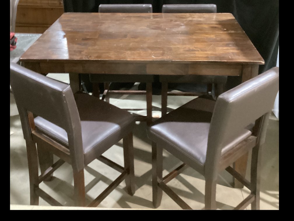Kitchen Table & 6 Chairs Bar Height