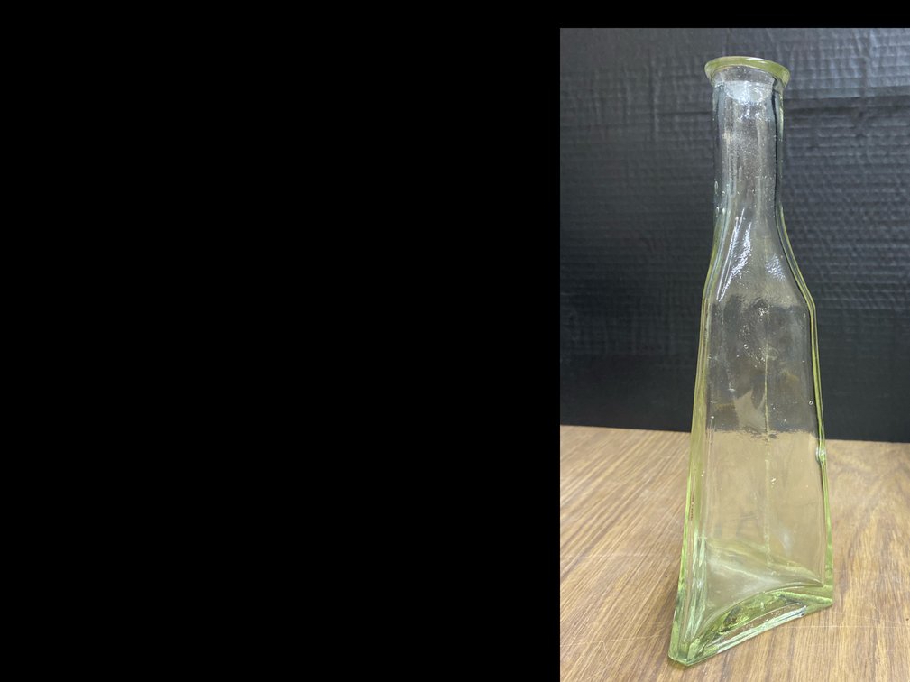 Spanish Recycled Triangular Glass Vase