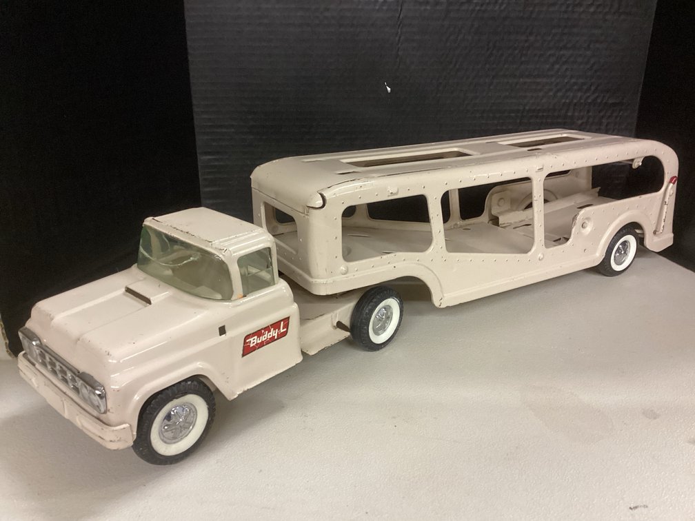 1960’s Buddy L Auto Transport Truck Trailer