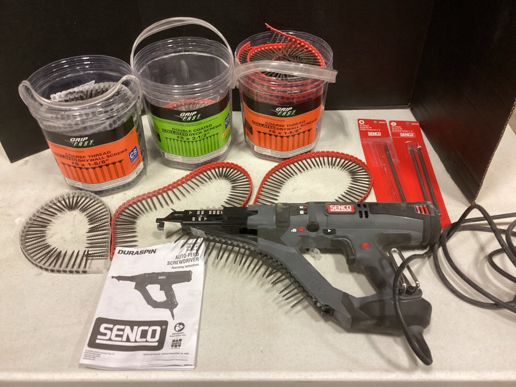 Senco Auto Feed Screwdriver Gun, With Grip Fast Screws