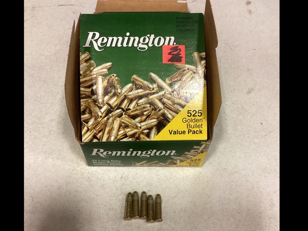 Remington 525 Golden Bullet 22 Long Rifle Brass Plated Hollow Points