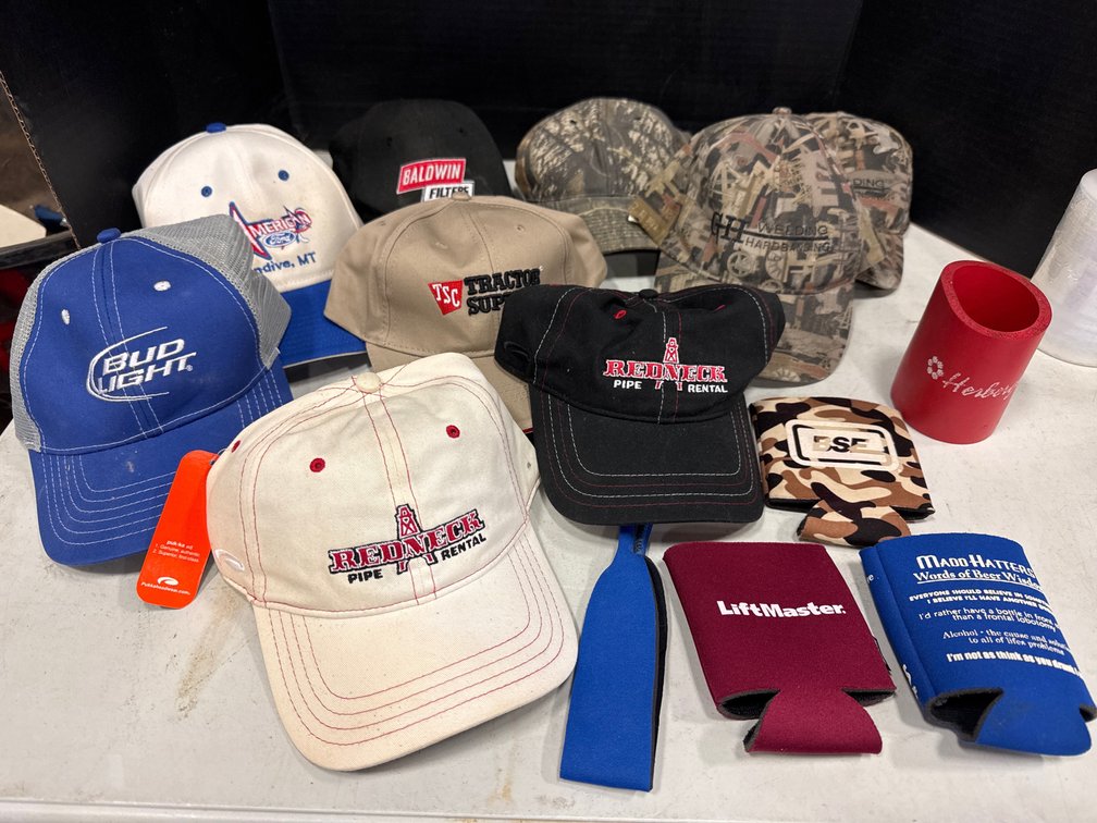 Ball Caps and Can Koozies