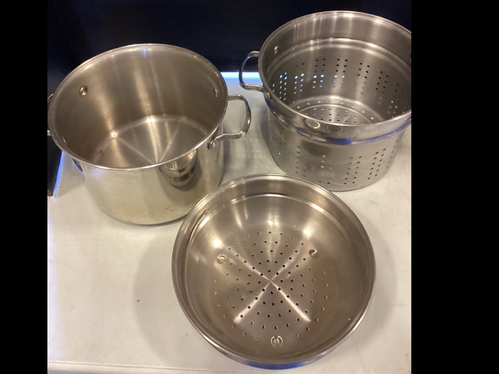 Tramontina 8Qt Stainless Steel Pan & Strainers