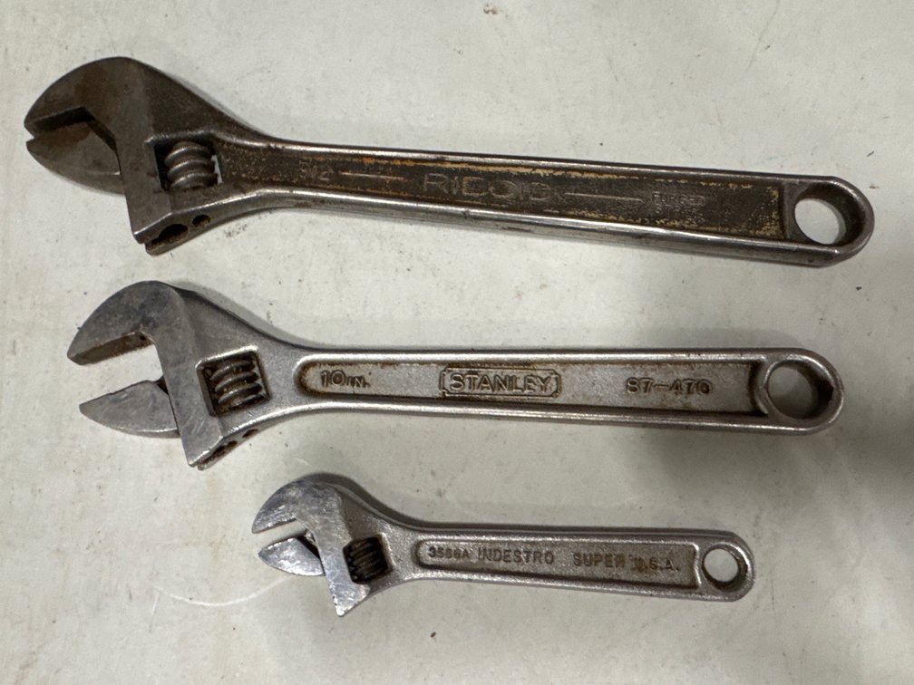 Stanley/Ridge/Indestro Adjustable Wrenches