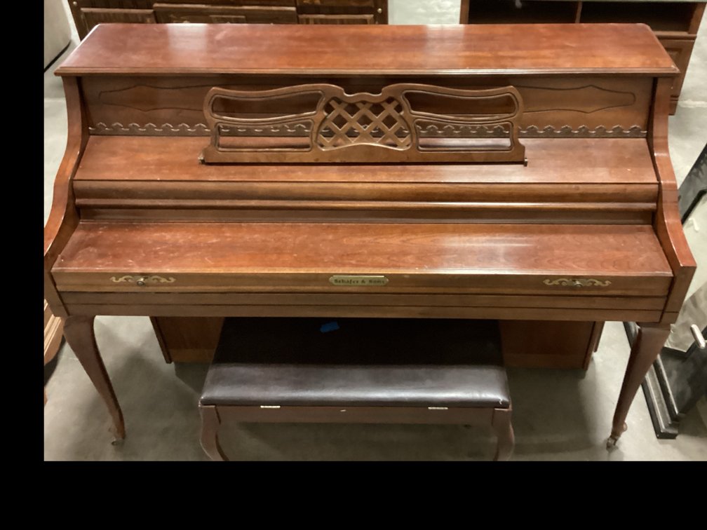 Schafer & Sons Upright Piano with Bench