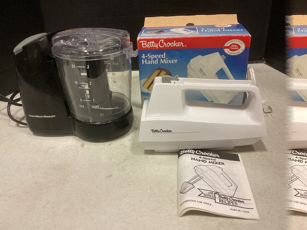 Hamilton Beach Chopper & Betty Crocker Mixer