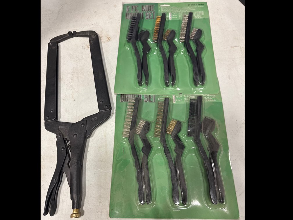 Cummings Locking C Clamp and Wire Brush Sets