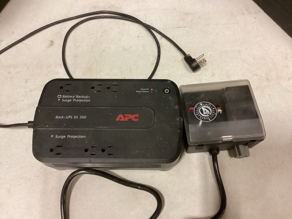 APC Battery Backup Surge Protecter & RaintightTimer